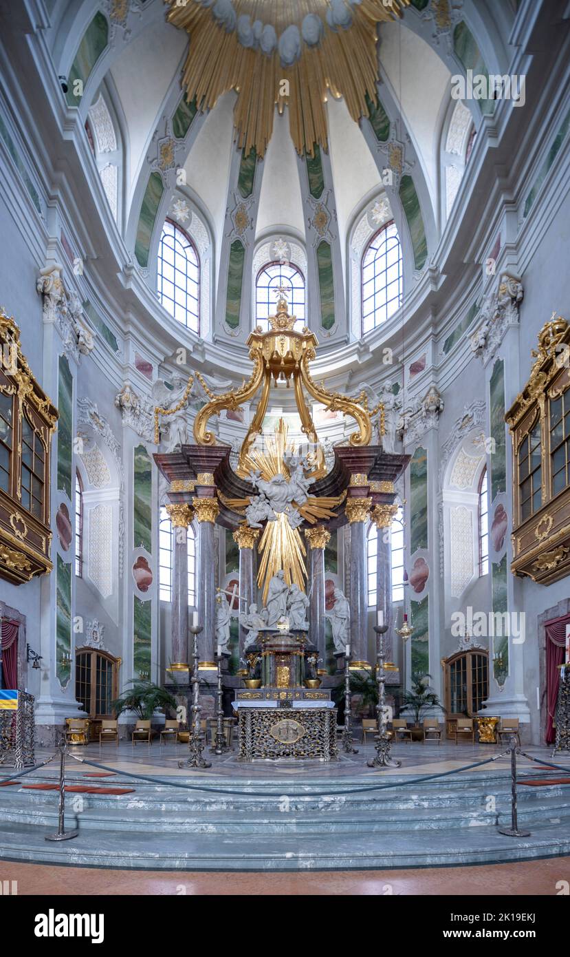 La iglesia barroca Jesuita de Mannheim, Mannheim, Alemania Foto de stock