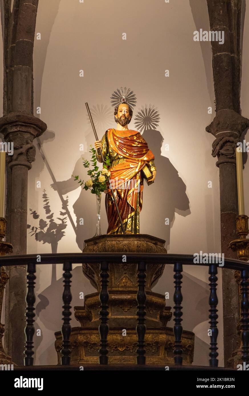 Capilla de San Jaime Menor, Apóstol, Catedral de Funchal, Madeira, Portugal Foto de stock