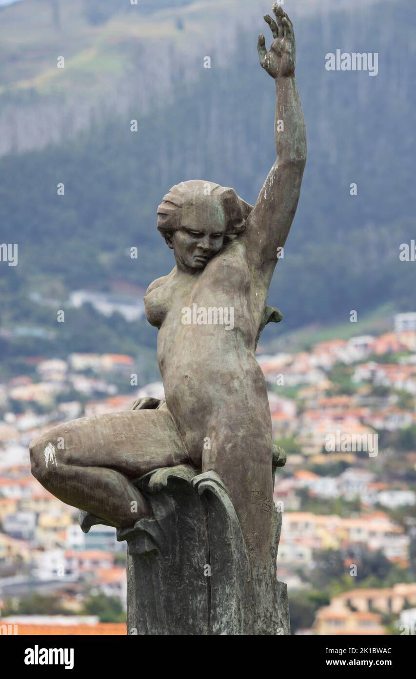 Monumento de la autonomía de Madeira, Funchal, Madeira, Portugal Foto de stock