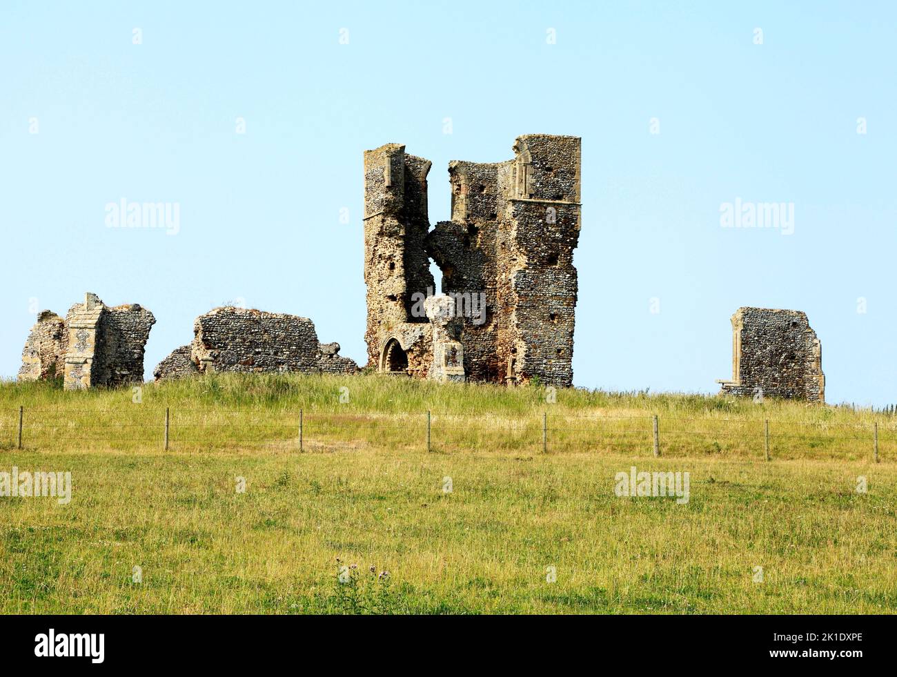 Bawsey, Norfolk, ruinas de la iglesia normanda, arquitectura medieval, Inglaterra, Reino Unido 2. Foto de stock