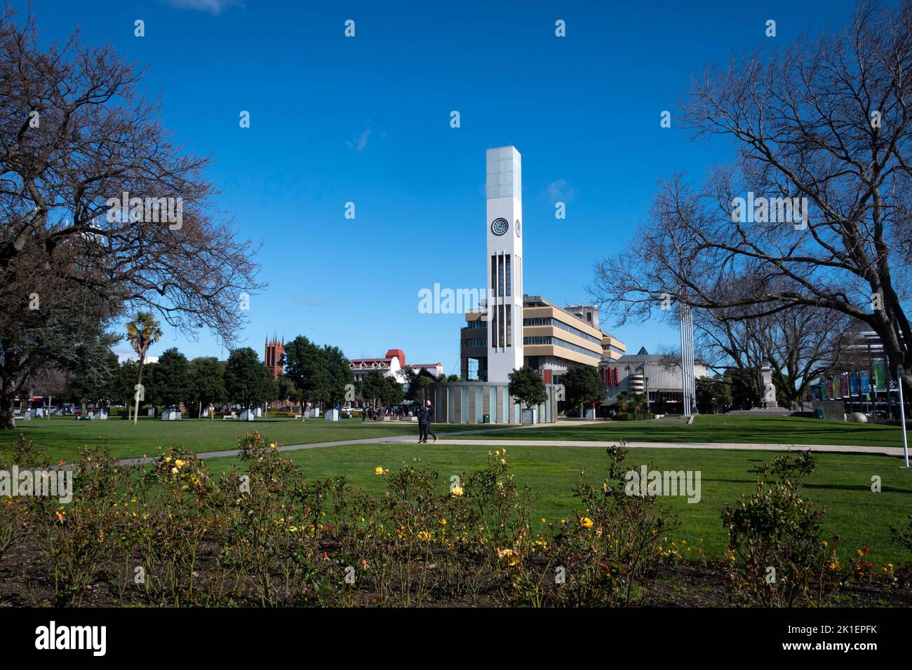 Edificio del Ayuntamiento, The Square, Palmerston North, Rose City Manawatu, Nueva Zelanda Foto de stock