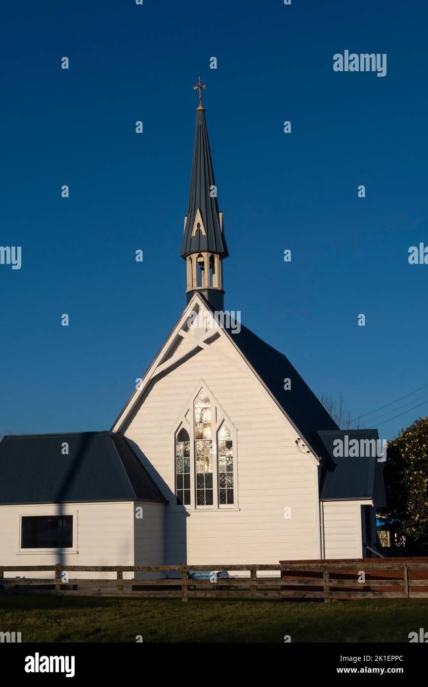 Iglesia de Santa María Magdalena, Ashurst, Manawatu, Isla Norte, Nueva Zelanda Foto de stock