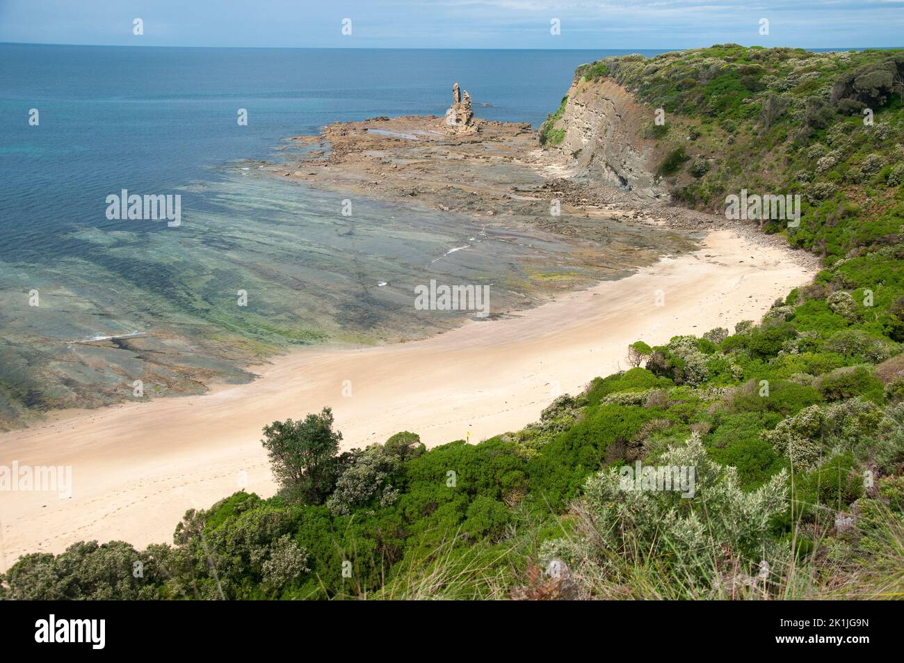Eagle's Nest Beach en Bunurong Coastal Drive, Gippsland, Victoria, Australia Foto de stock