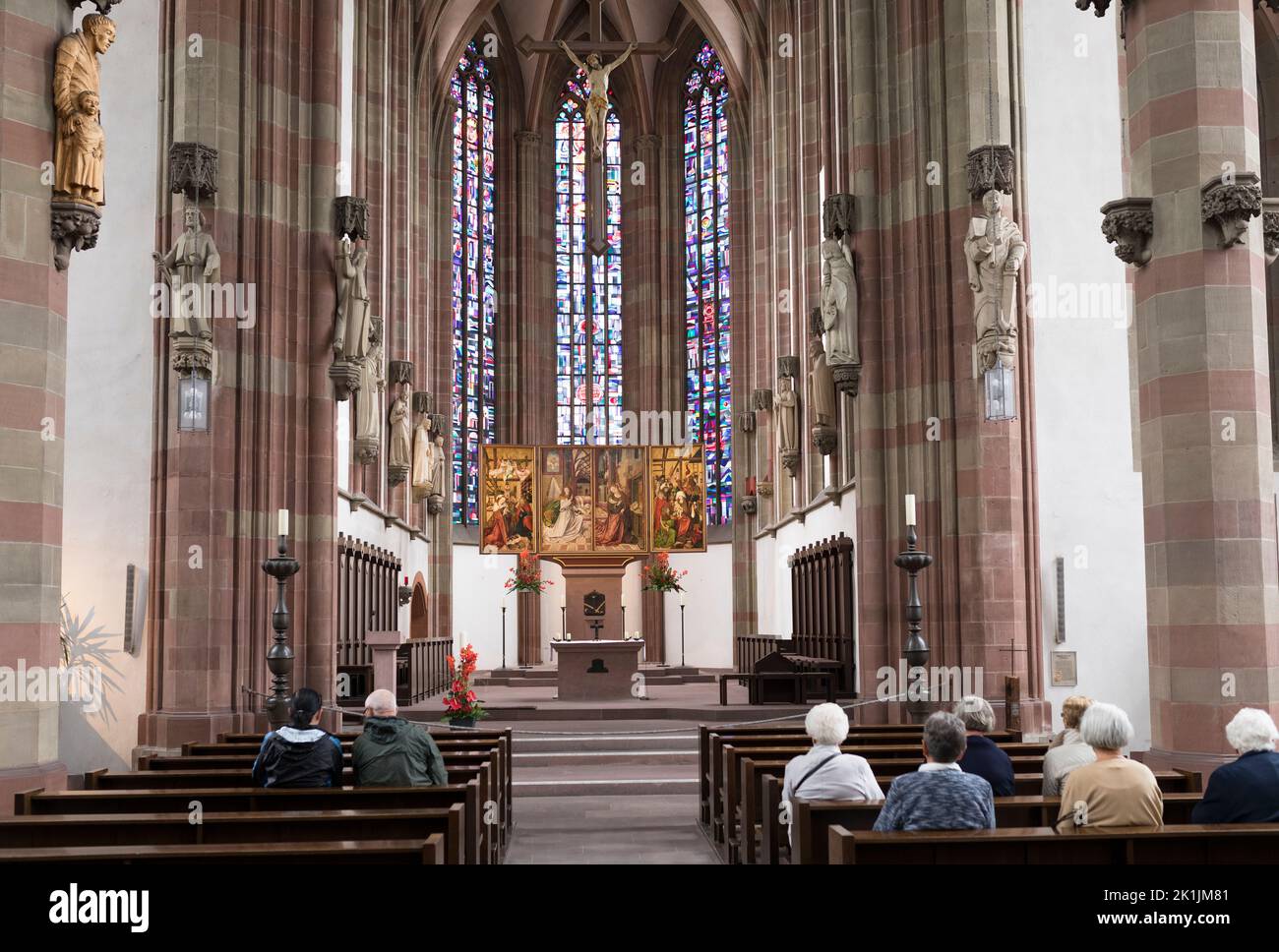 Interior de la capilla 'Marienkapelle' en Wurzburg, Alemania Foto de stock