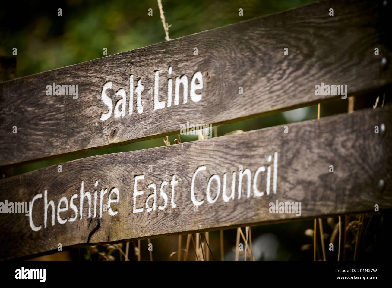 Alsager Cheshire East en Cheshire, Inglaterra. Paseos por el país en Salt Line Foto de stock