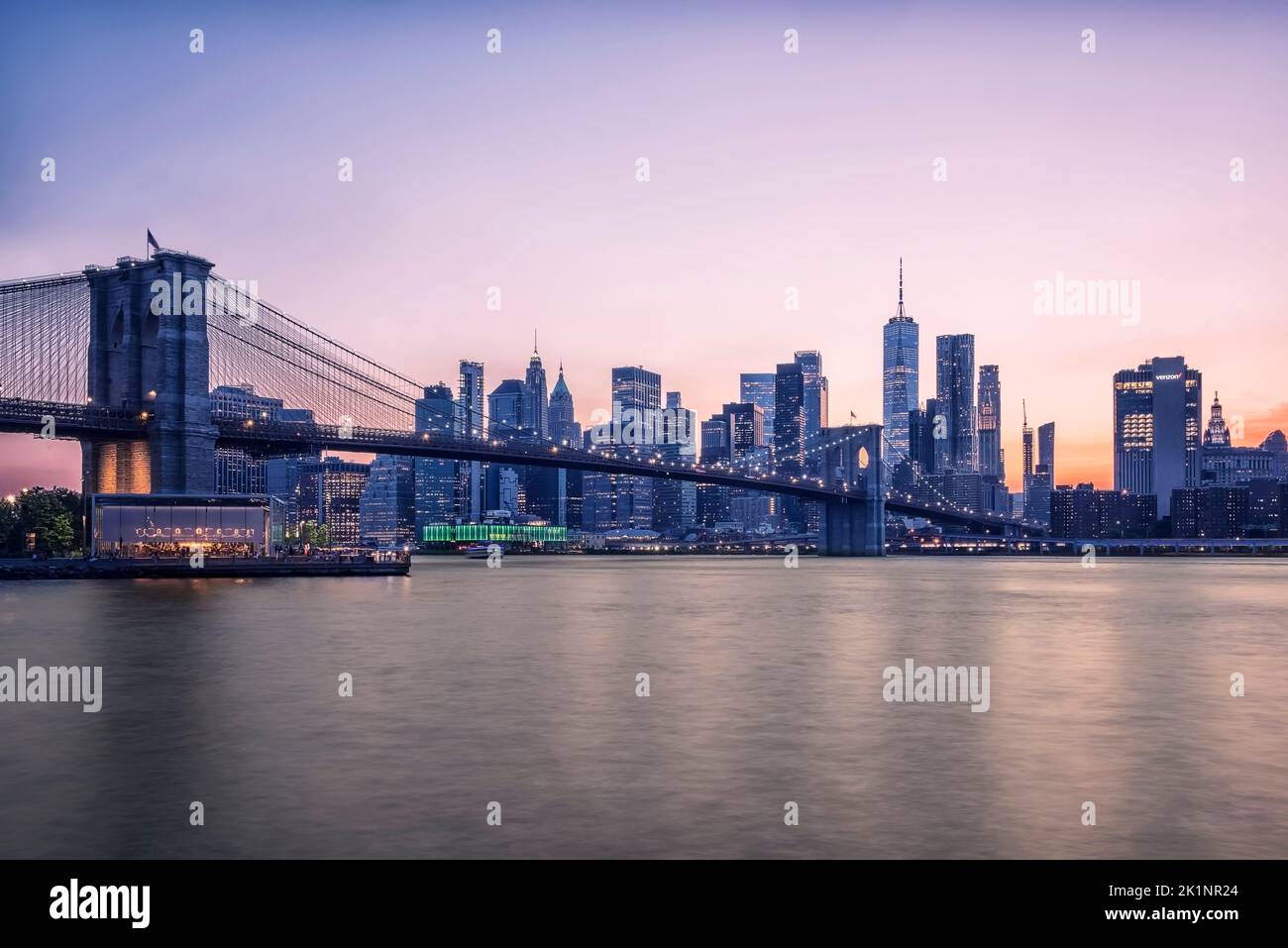 El horizonte de la ciudad de Nueva York, Estados Unidos Foto de stock