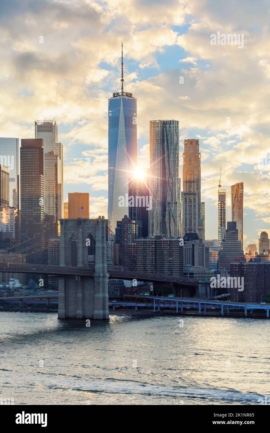 El horizonte de la ciudad de Nueva York, Estados Unidos Foto de stock