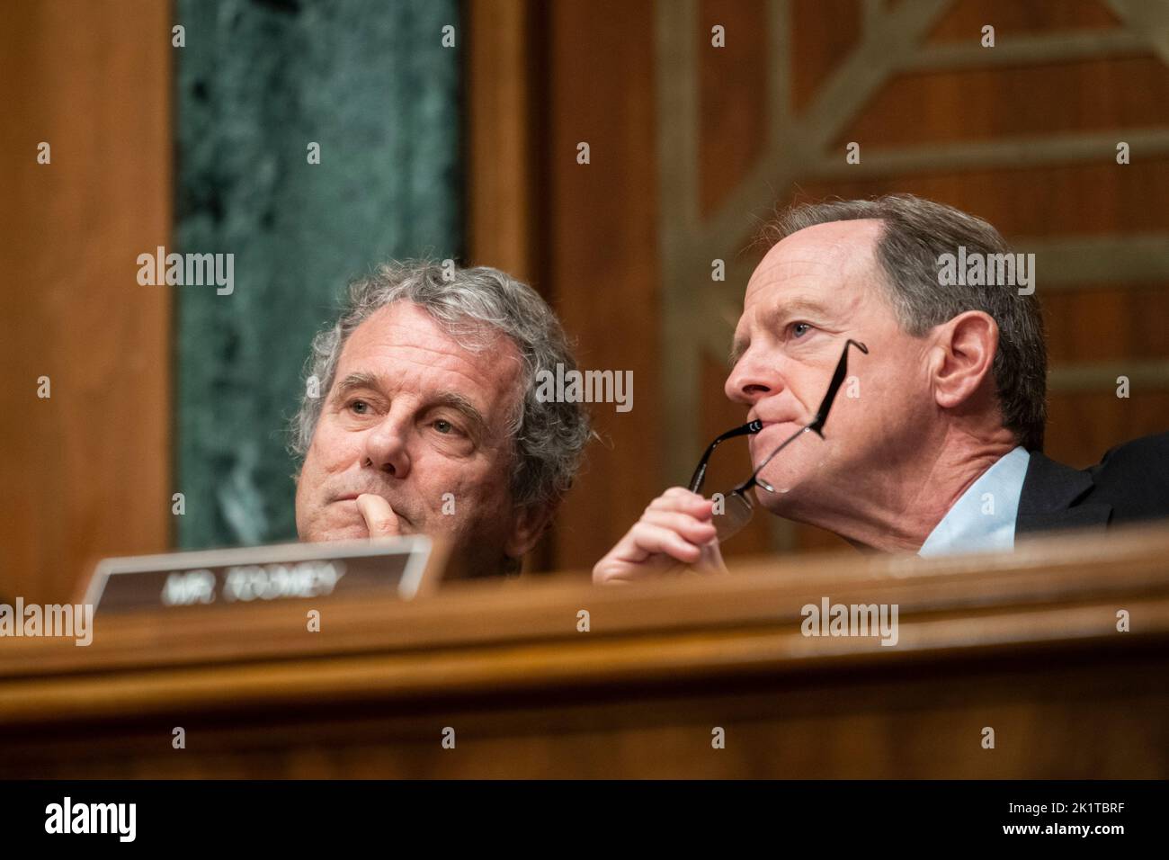 El Senador estadounidense Sherrod Brown (Demócrata de Ohio), Presidente