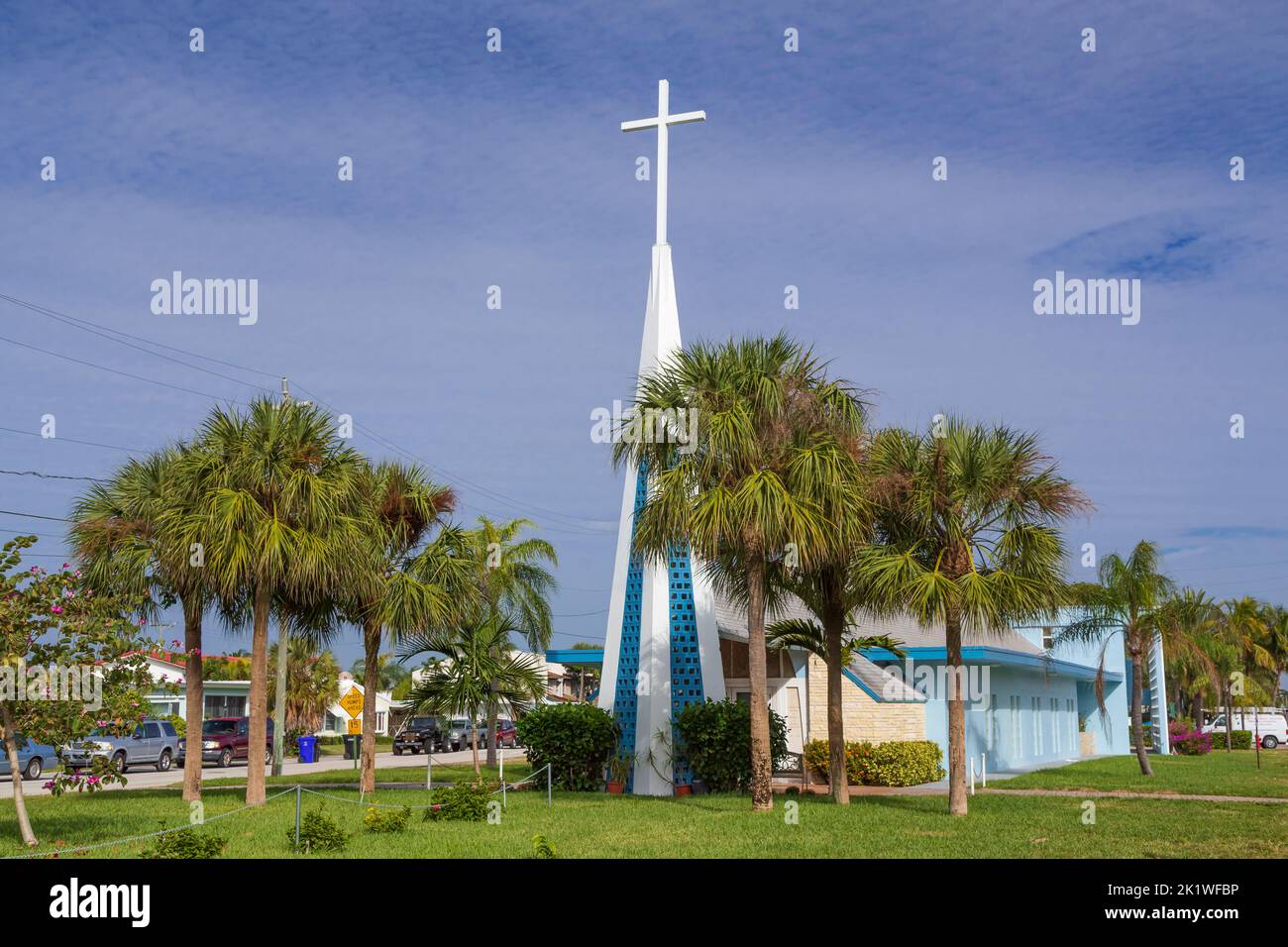 Community Church of Lauderdale by the Sea, Fort Lauderdale, Florida, EE.UU. Foto de stock