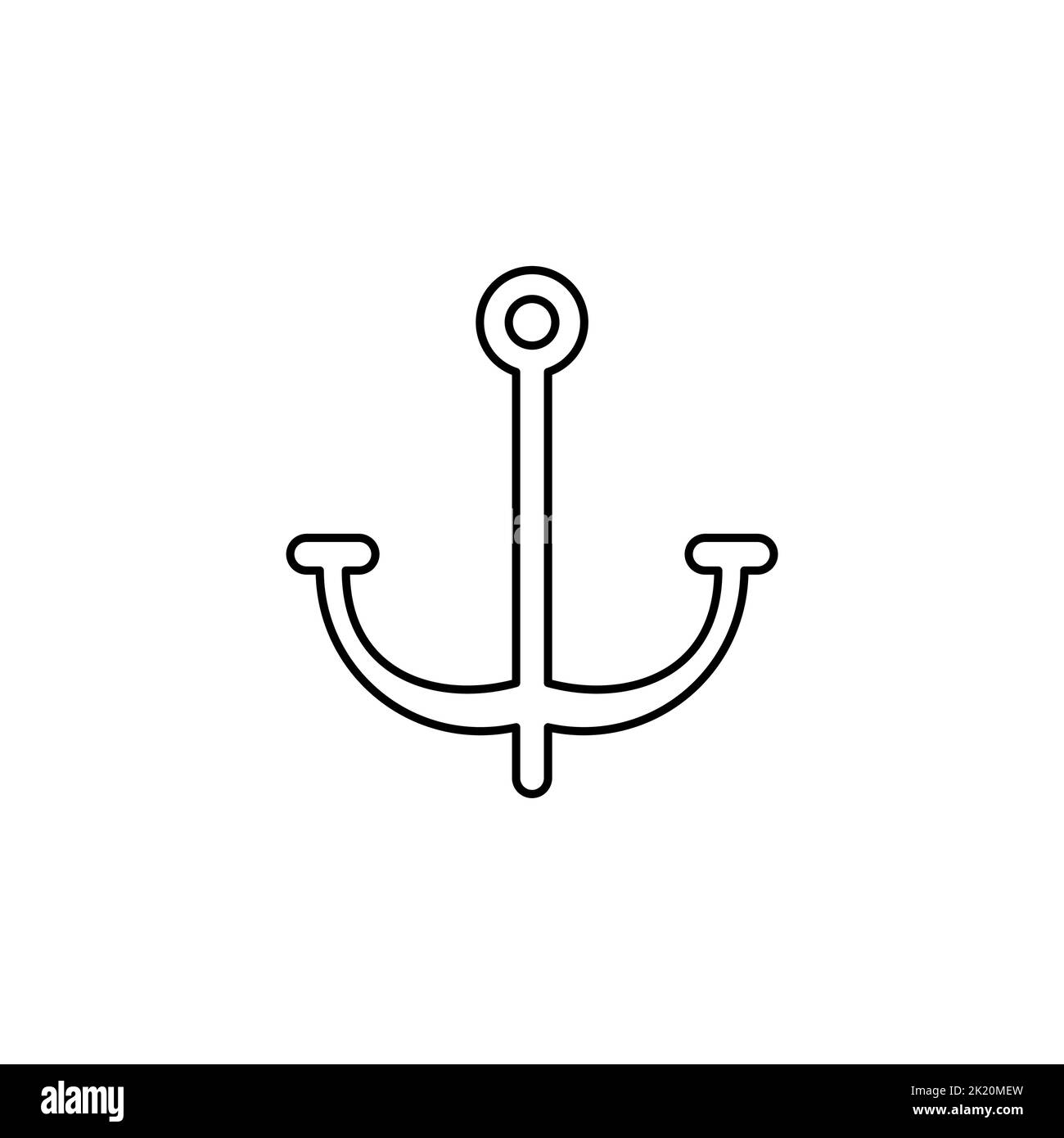 Ancla, Icono de babor - Plantilla de logotipo de ilustración vectorial. Adecuado para muchos propósitos. Ilustración del Vector