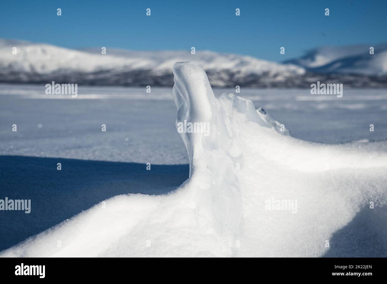 Invierno en Abisko Suecia Foto de stock