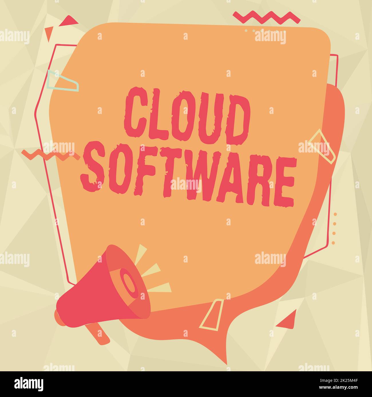 Software de escritura a mano en la nube de texto. Foto conceptual Programas  utilizados para almacenar datos de acceso a través de Internet Dibujo  Megaphone Hacer un nuevo anuncio a la nube
