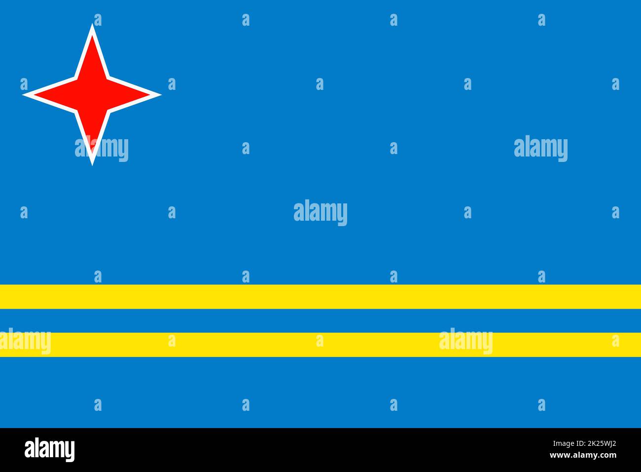 Aruba Bandera de fondo ilustración larkspur azul rayas amarillas de ...