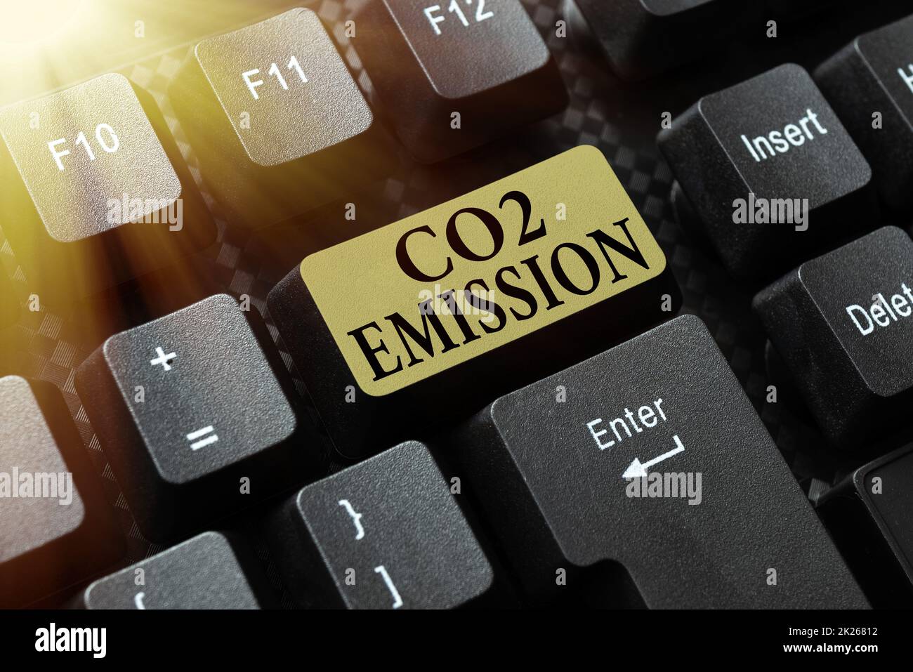 Texto De Escritura A Mano CO2 Emisi n Visi n General Del Negocio Liberar Gases De Efecto 