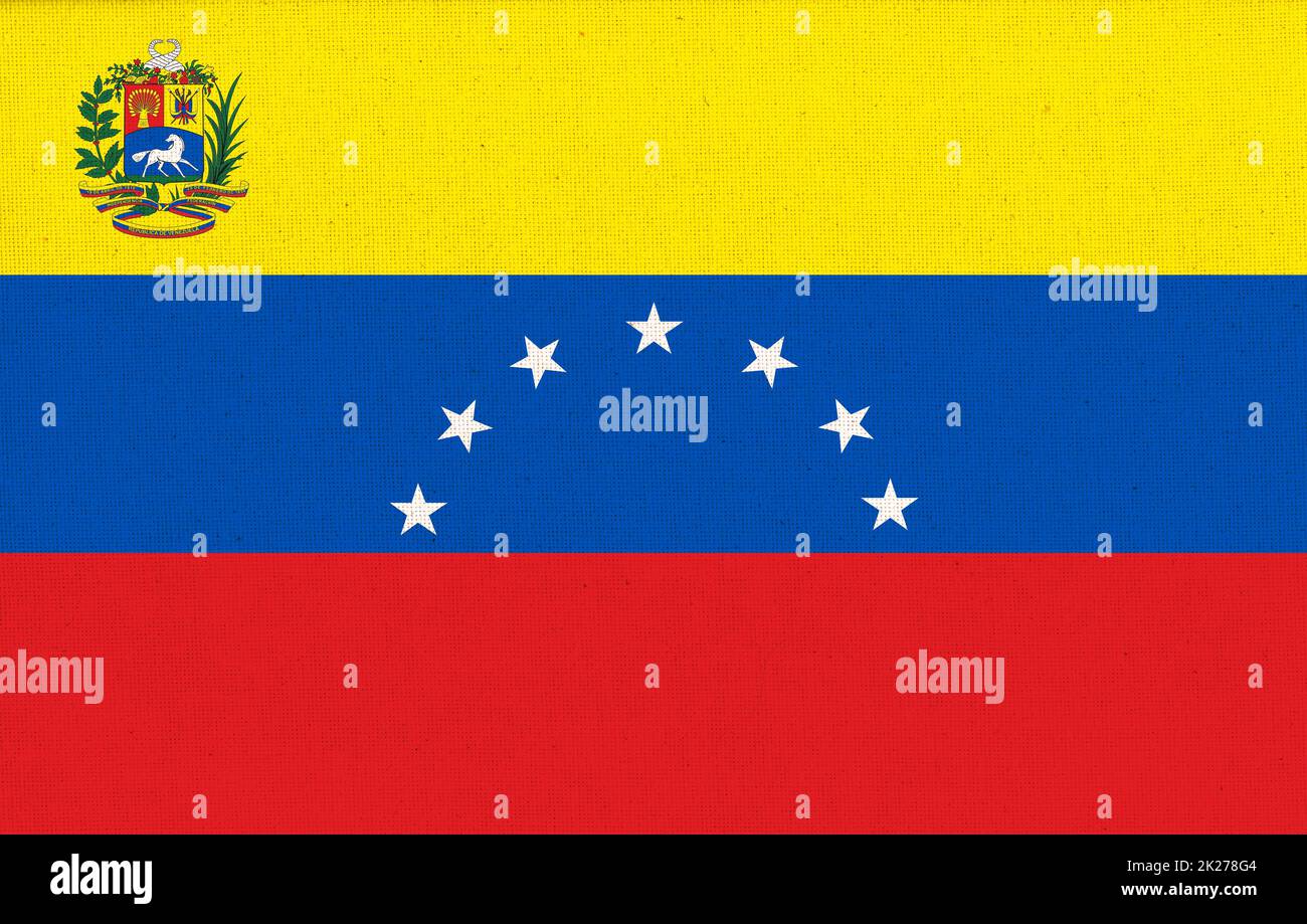Bandera de Venezuela. República Bolivariana de Venezuela Foto de stock