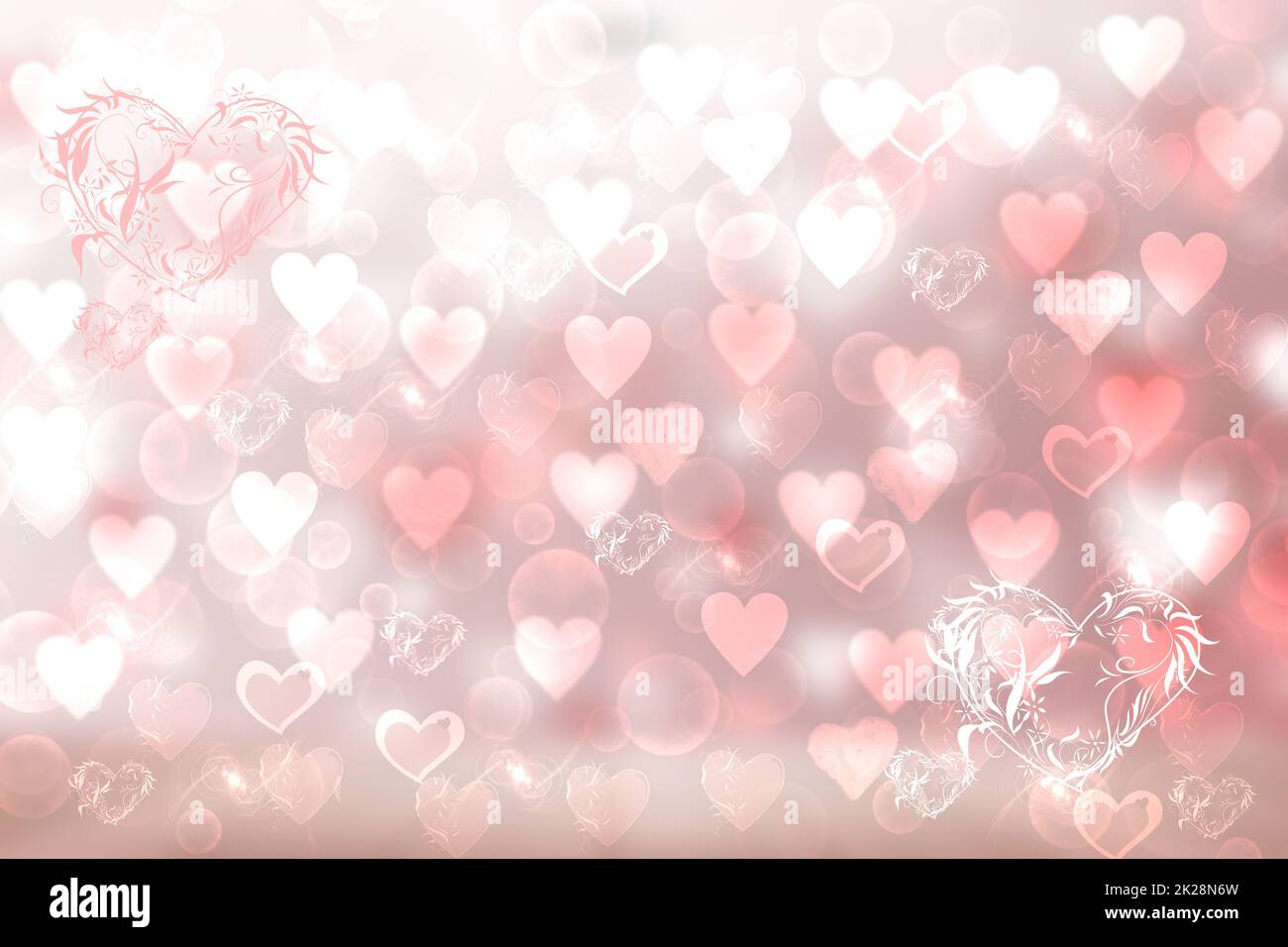 Plantilla para tarjetas de San Valentín o boda. Abstracto delicado amor