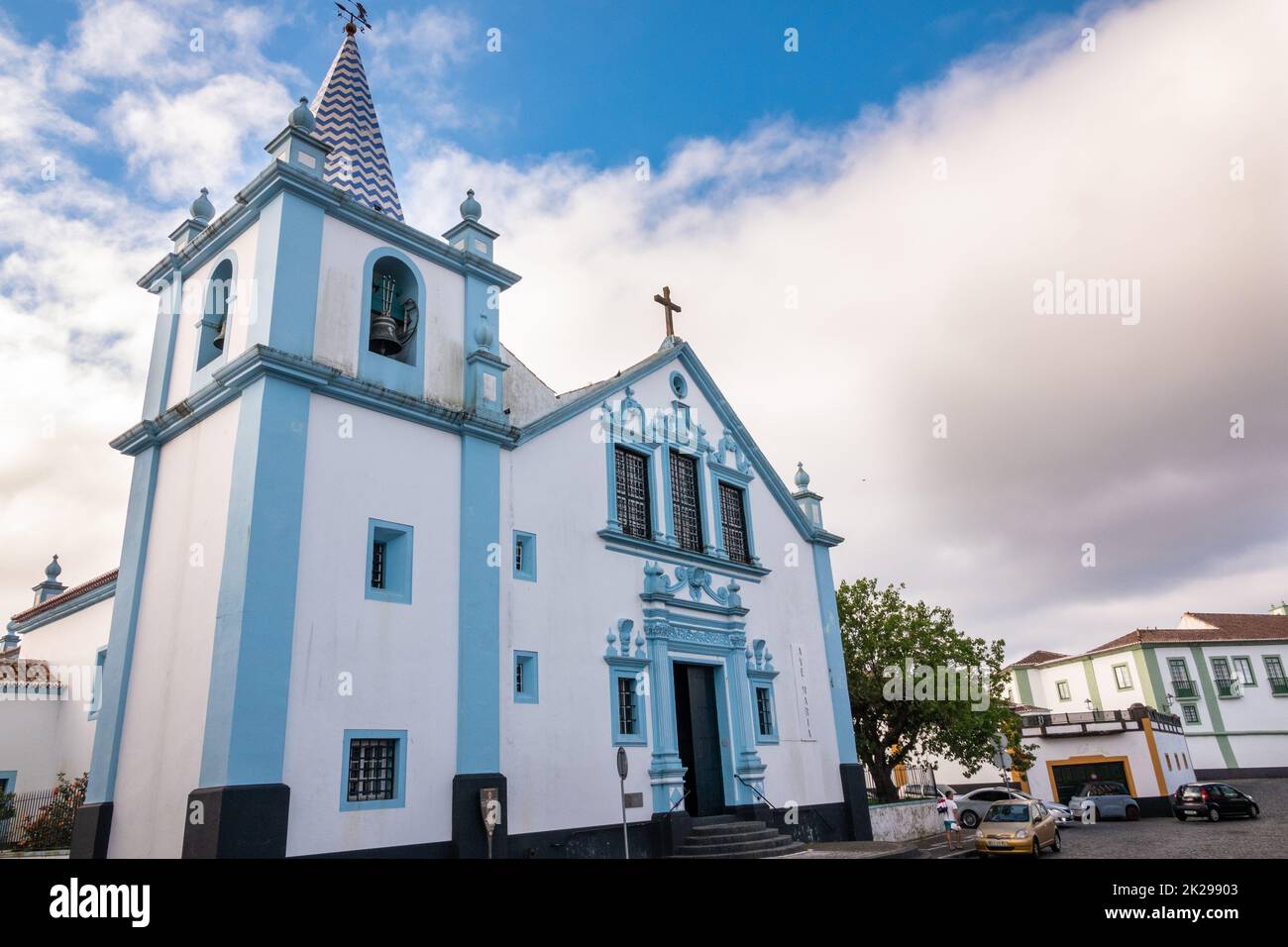 El Santuario de Nuestra Señora de la Concepción, Santuário Nossa Senhora da Conceição, en Angra do Heroismo, Isla de Terceira, Azores, Portugal. Foto de stock