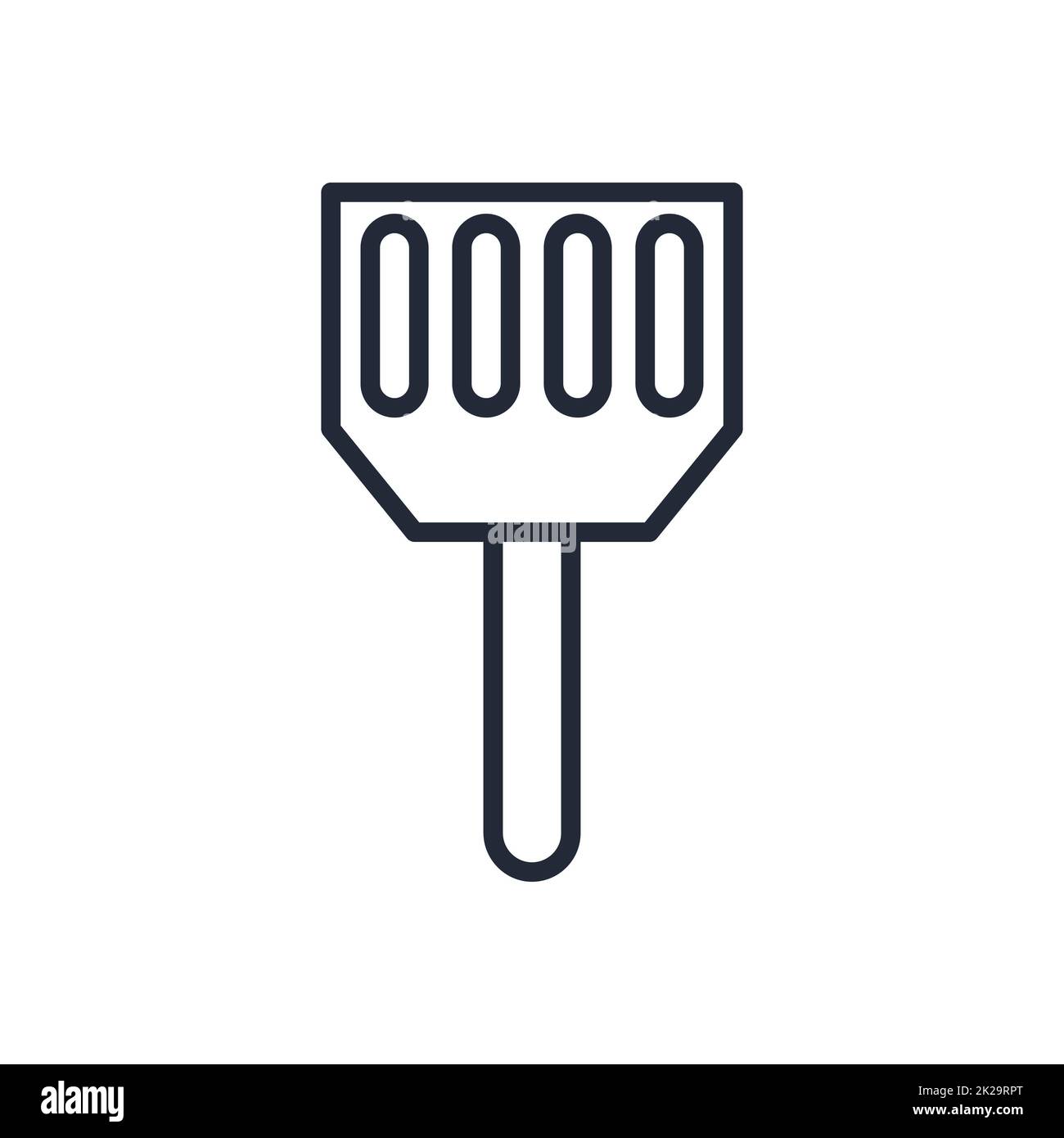 Estilosa espátula para cocina con un icono aislado sobre fondo blanco - Vector Foto de stock