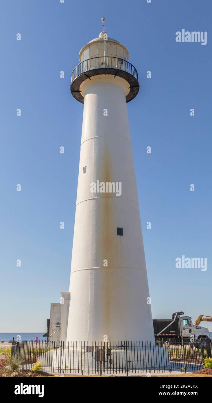 Biloxi Lighthouse en la Costa del Golfo en Biloxi Mississippi. Foto de stock