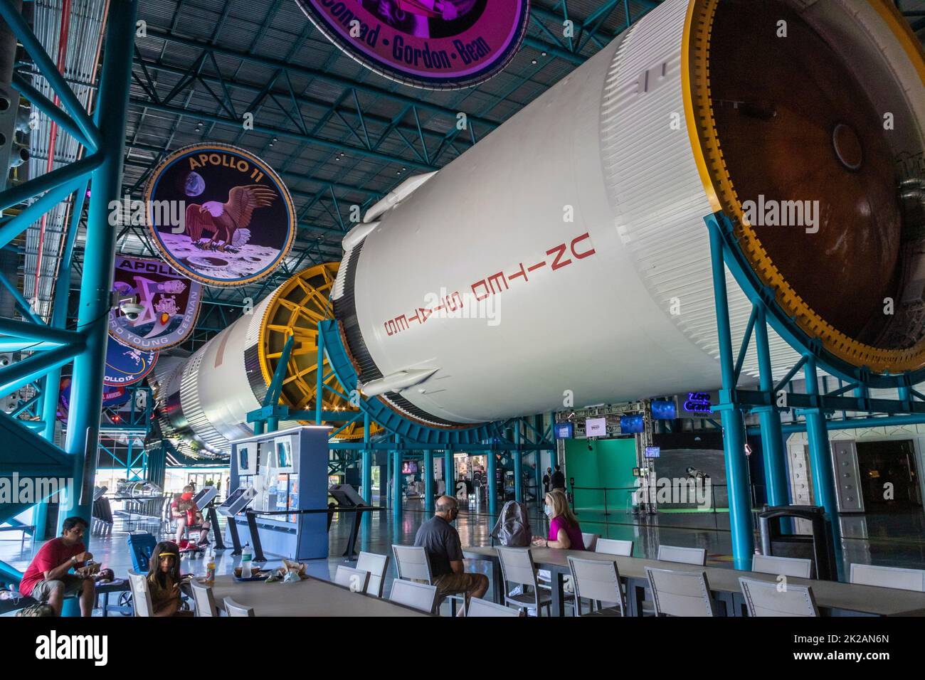 Complejo para visitantes del Centro Espacial Kennedy en Florida. Foto de stock