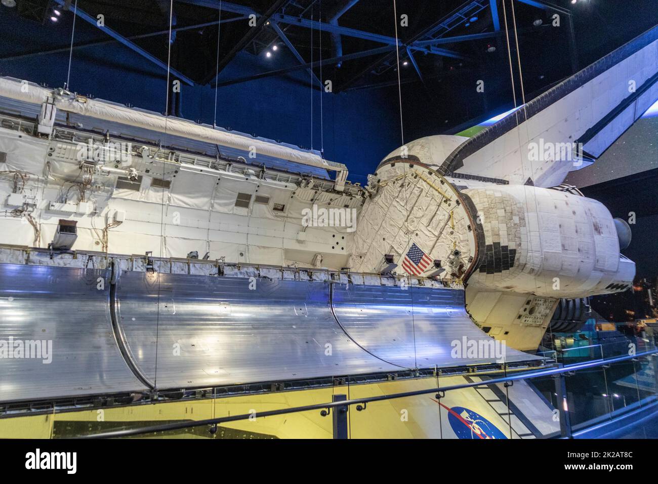 Complejo para visitantes del Centro Espacial Kennedy en Florida. Foto de stock