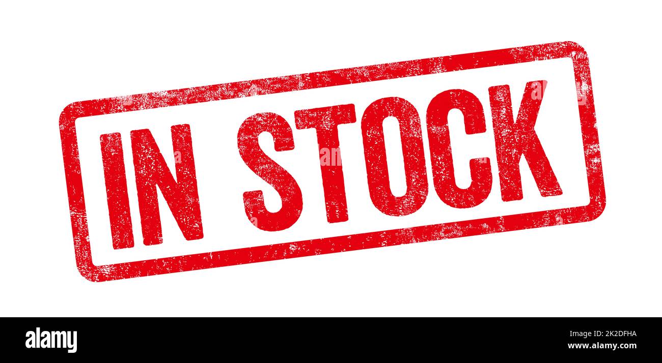 Sello rojo sobre fondo blanco - en stock Foto de stock