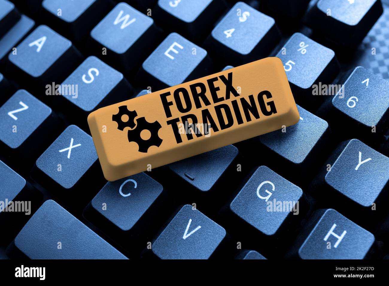 Leyenda de texto que presenta Forex Trading. Foto conceptual mercado global que permite el comercio, el intercambio de divisas Conectando con los amigos en línea, haciendo conocidos en Internet Foto de stock