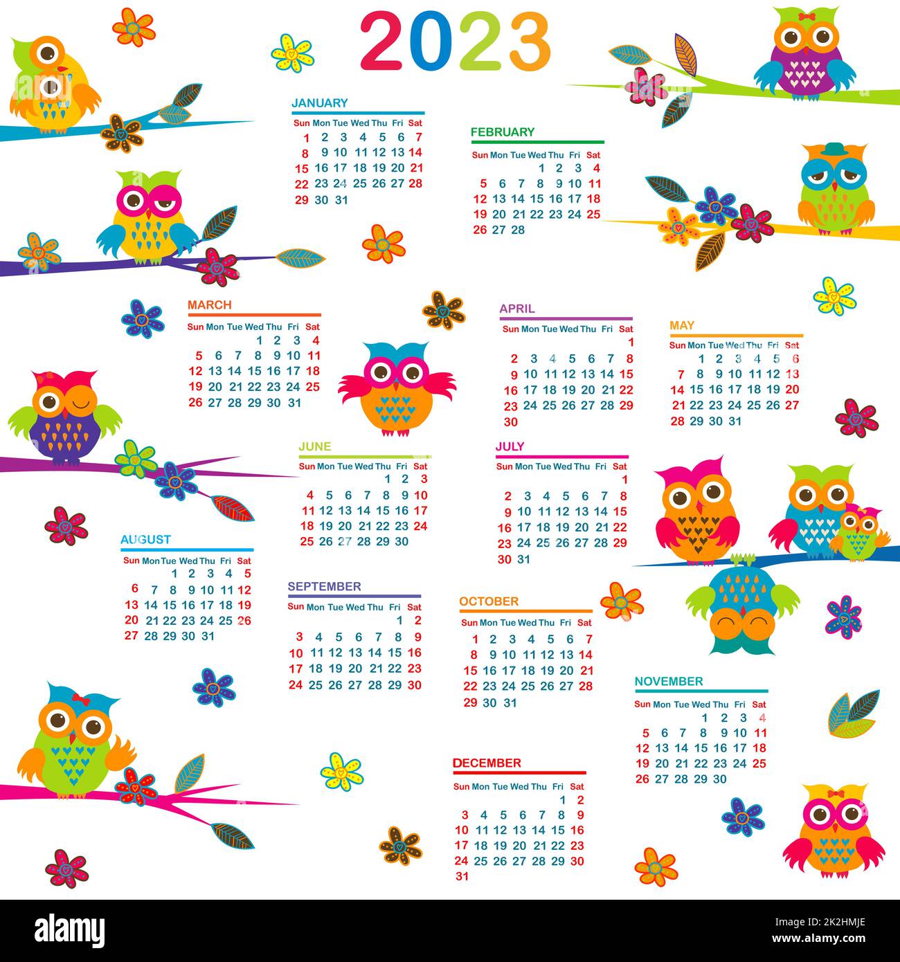 Planificador De Calendario 2023 Imágenes Recortadas De Stock Alamy