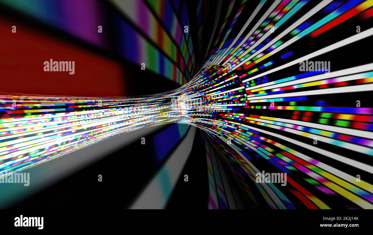 Conducción a través del túnel de píxeles digitales de flujo de bits