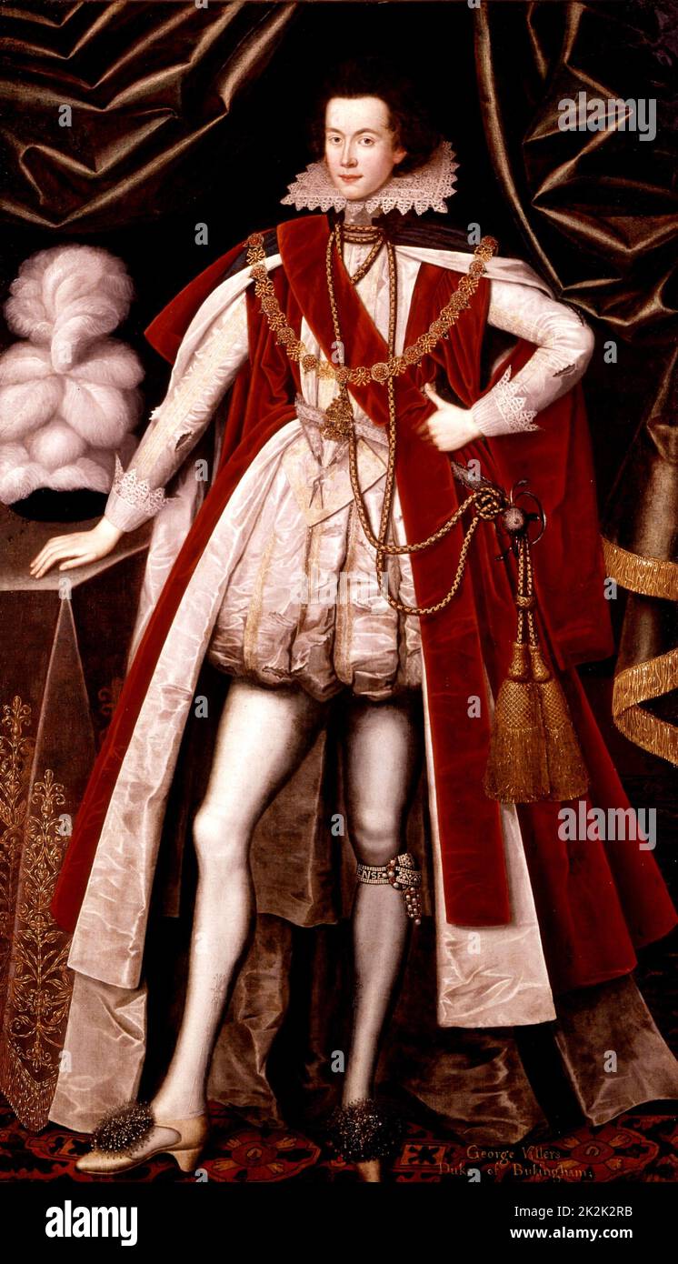 Retrato de Georges Villiers, duque de Buckingham Anónimo 17th siglo Londres. Galería nacional Foto de stock
