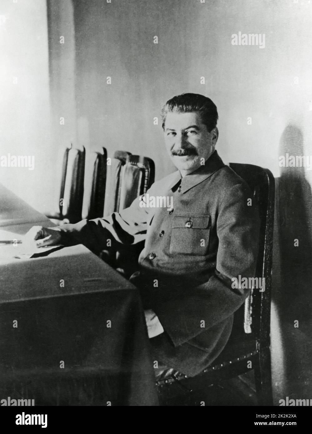 Retrato del estadista soviético Joseph Stalin en 1932. Foto de stock