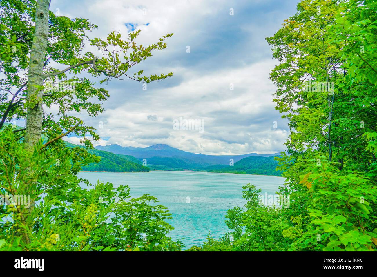 Presa del lago Chubetsu (Hokkaido Kamikawa-gun) Foto de stock