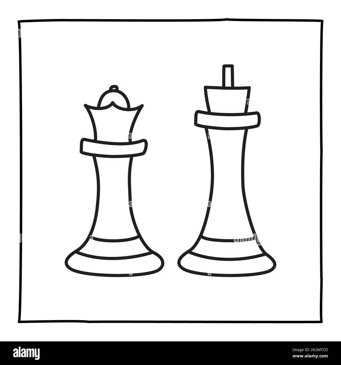 Chess pieces sketch Imágenes recortadas de stock - Alamy