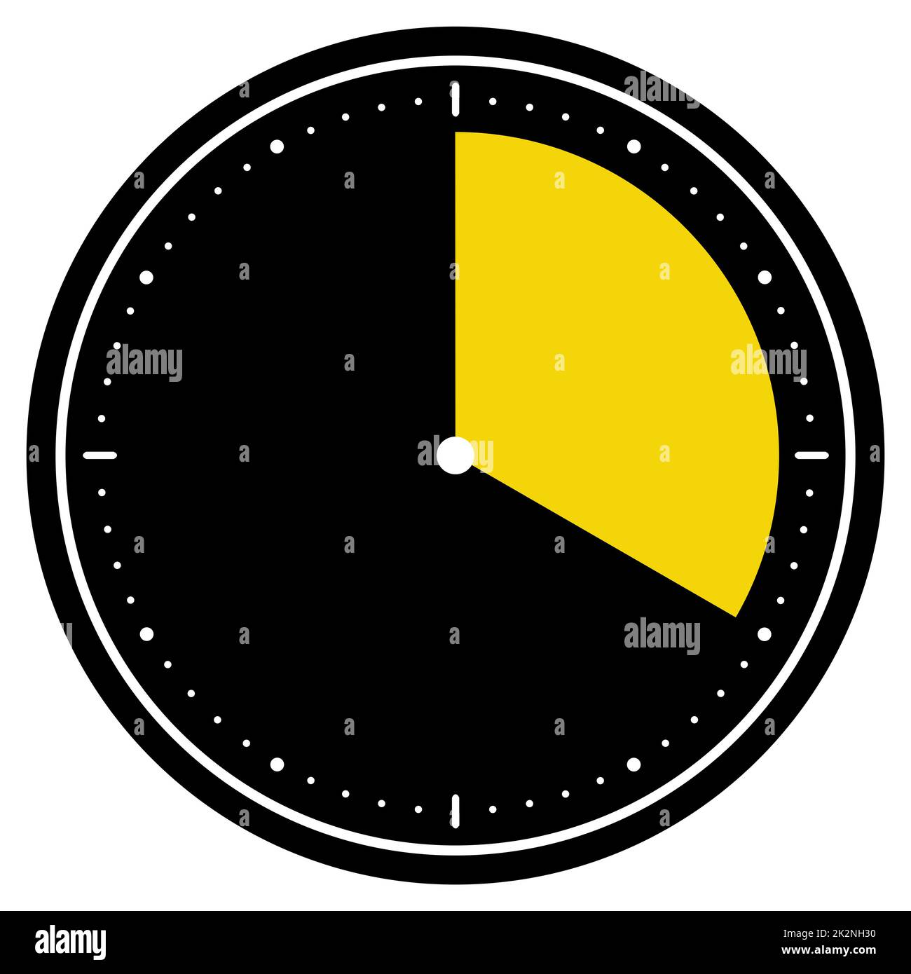 Símbolo de reloj negro: 20 segundos, 20 minutos o 4 horas Foto de stock