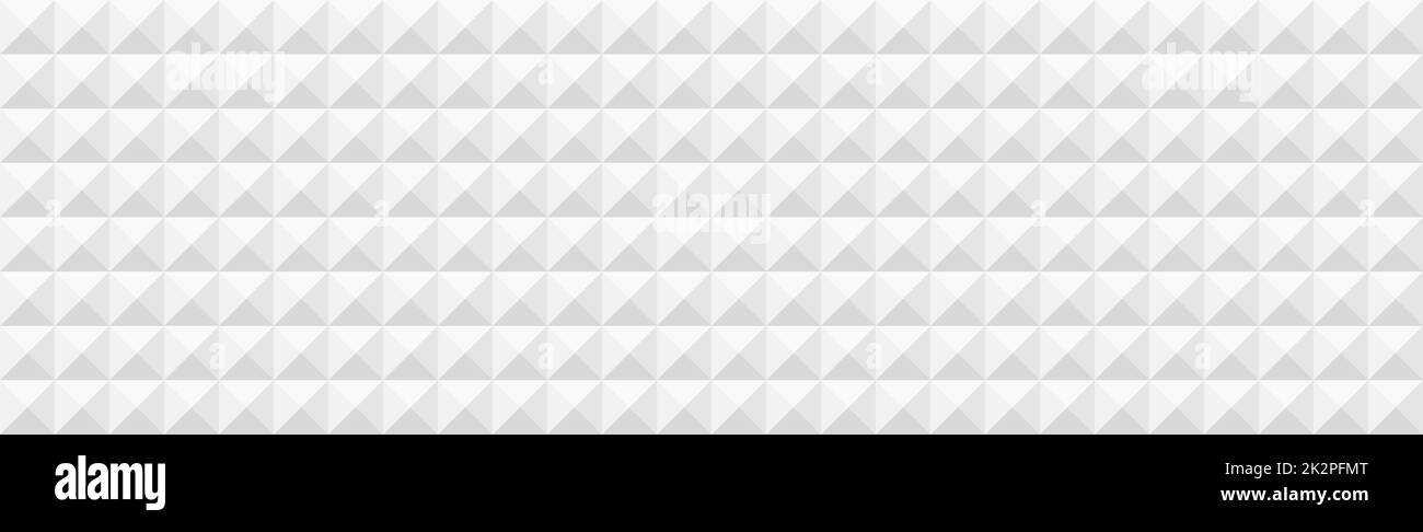 Resumen de fondo de la web panorámica cuadrados blancos y grises - Vector Foto de stock