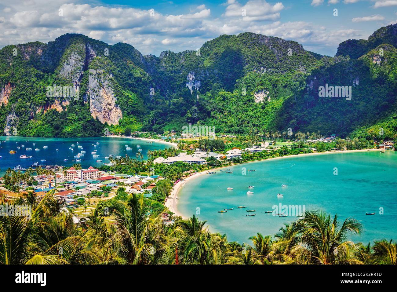 Isla verde tropical Foto de stock