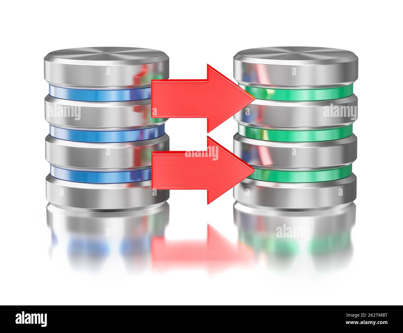 Concepto de copia de seguridad de base de datos Foto de stock