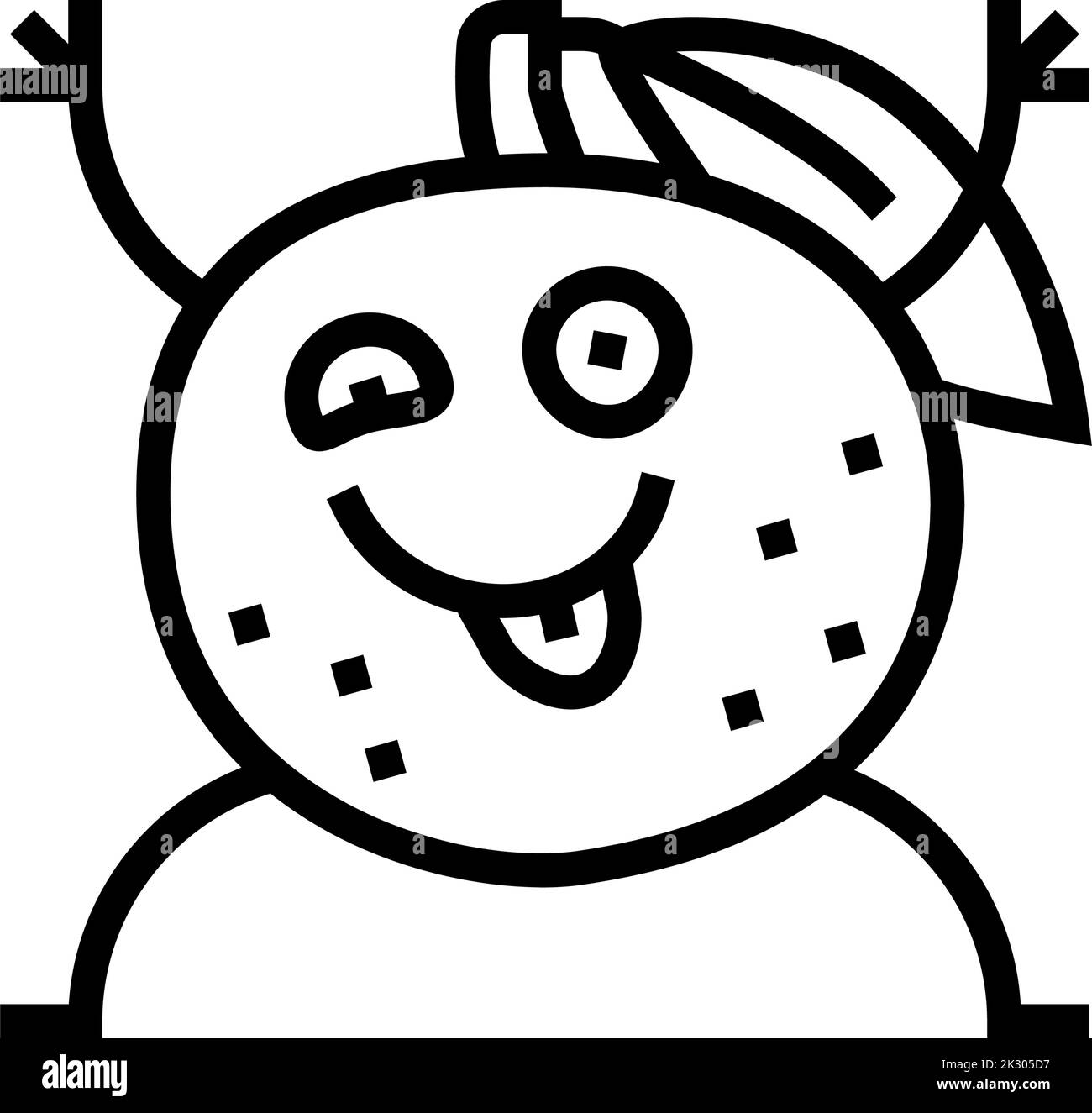 ilustración vectorial del icono de la línea de caracteres de mandarin