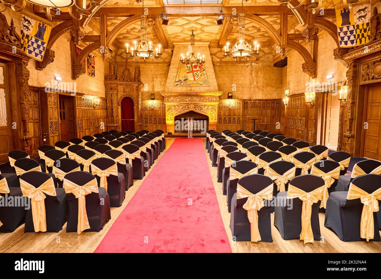 El lugar de celebración de bodas Baronial Hall en WinterGardens, Blackpool, Reino Unido Foto de stock
