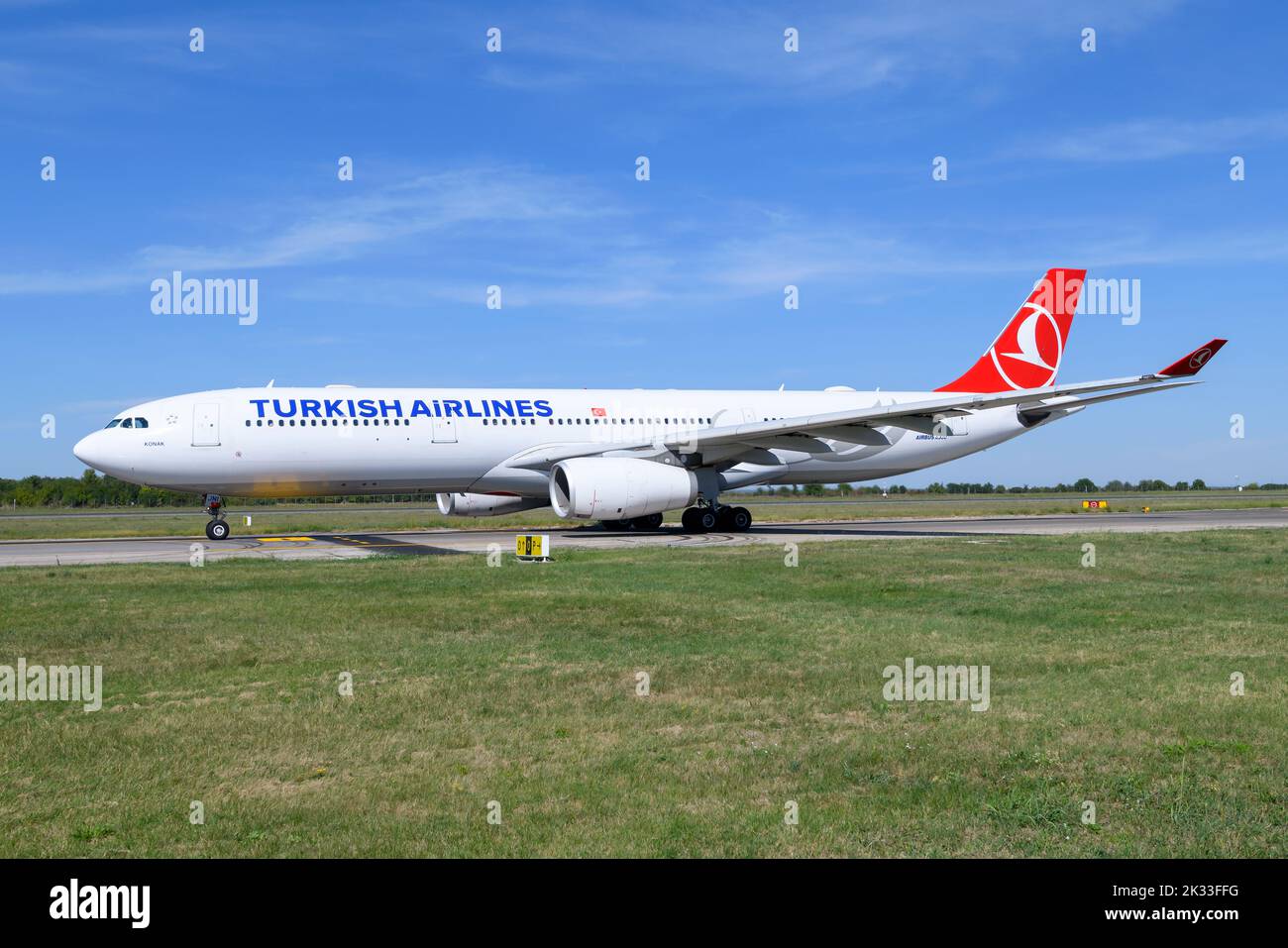 Aviones Airbus A330 de Turkish Airlines. Avión A330-300 de Turkish Airlines. Foto de stock