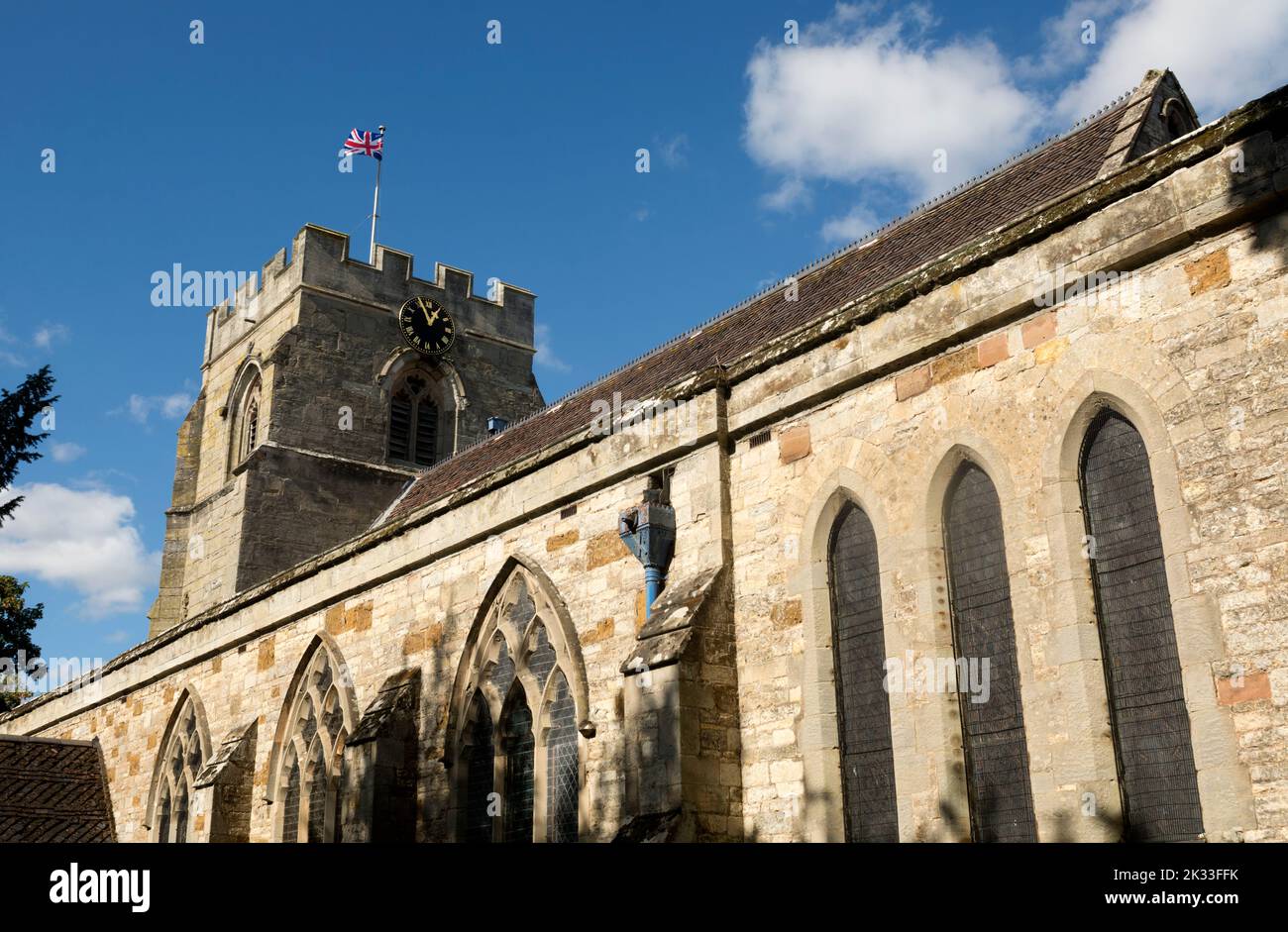 La Iglesia de San Pedro, Wellesbourne, Warwickshire, Inglaterra, Reino Unido. Foto de stock