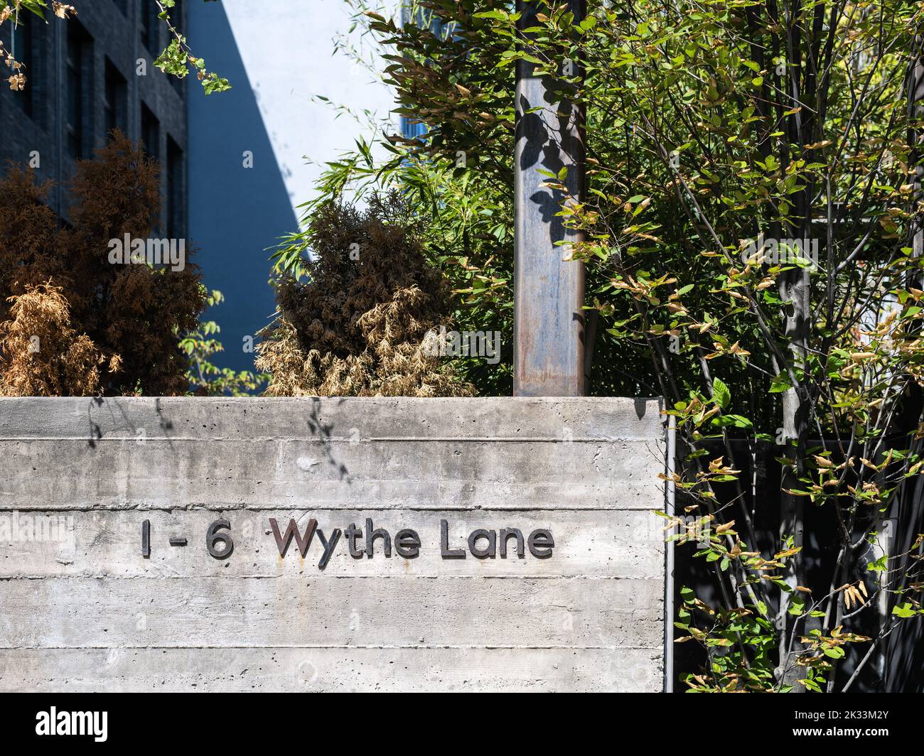1-6 Wythe Lane Foto de stock