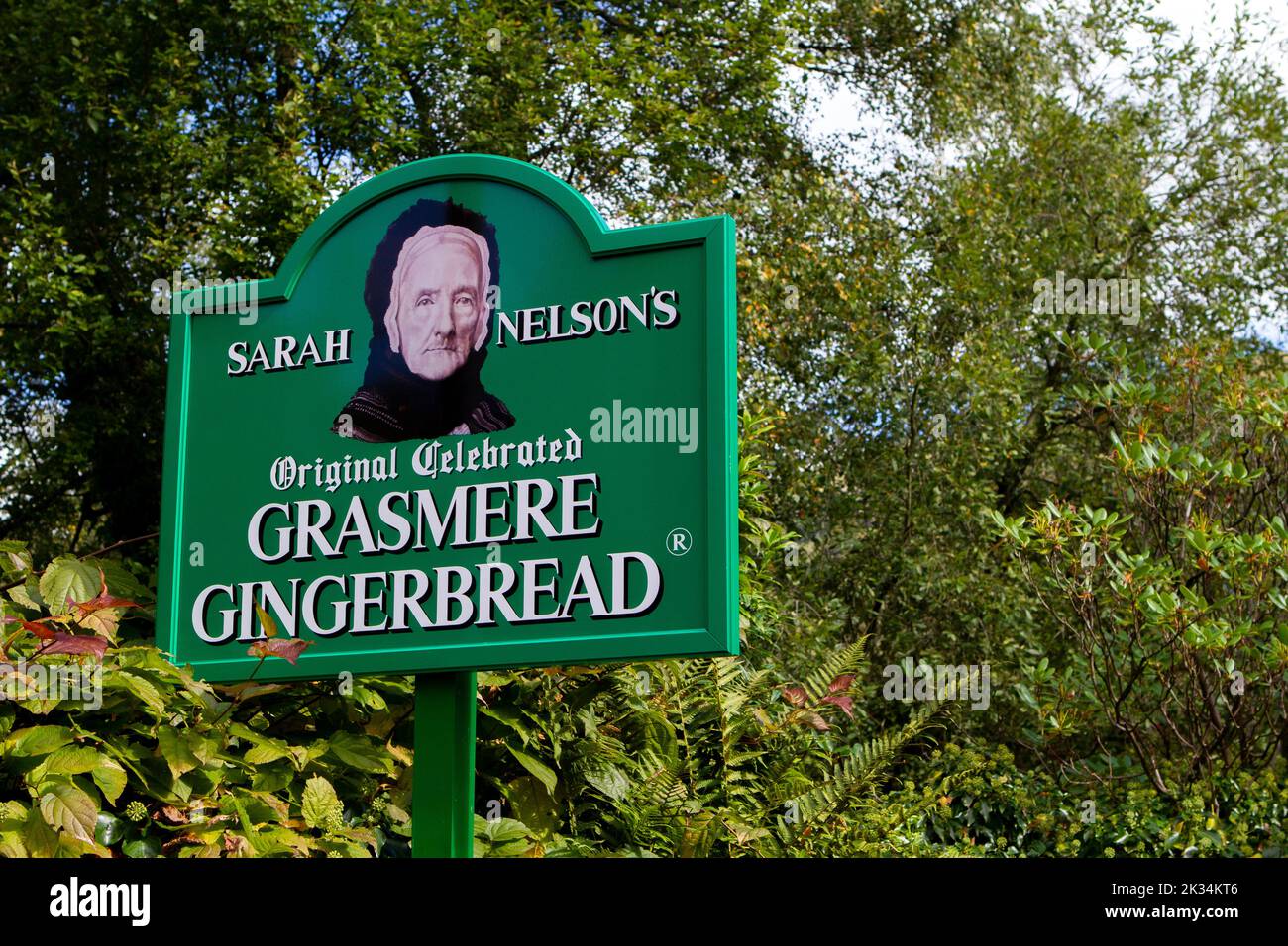 La tienda de pan de jengibre Grasmere de Sarah Nelson está en el pueblo de Grasmere, en el distrito de los lagos, Cumbria. Foto de stock