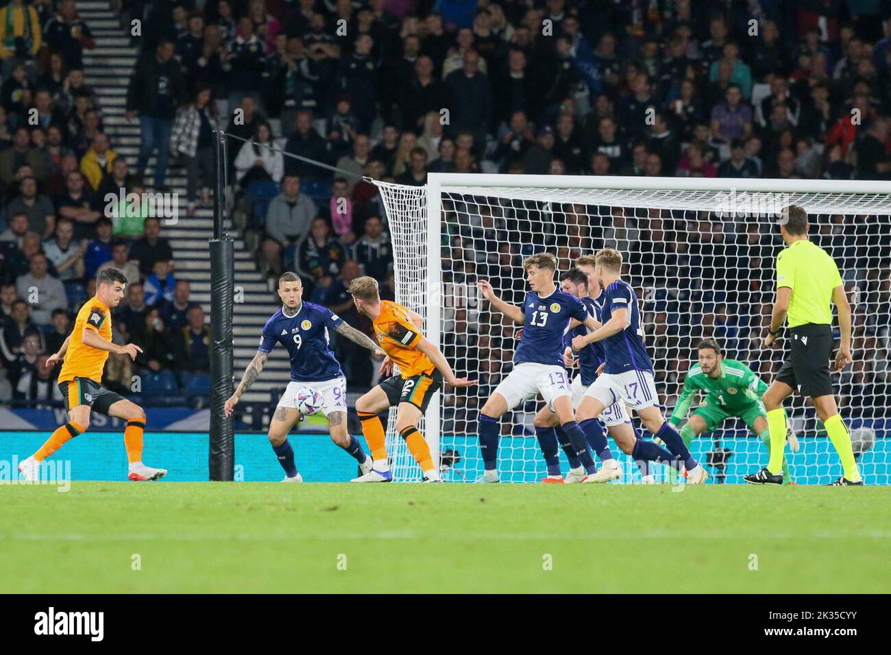24 de septiembre de 2022, Glasgow, Reino Unido. Escocia jugó como República de Irlanda en la Liga de las Naciones de la UEFA en Hampden Park, Glasgow, Escocia, Reino Unido. Foto de stock