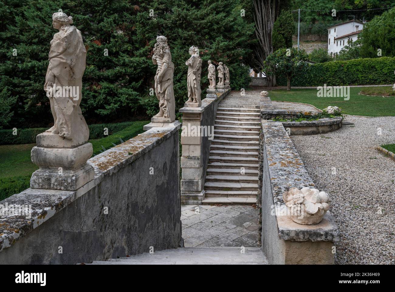 Villa da Schio, Costozza, Véneto, Italia Foto de stock