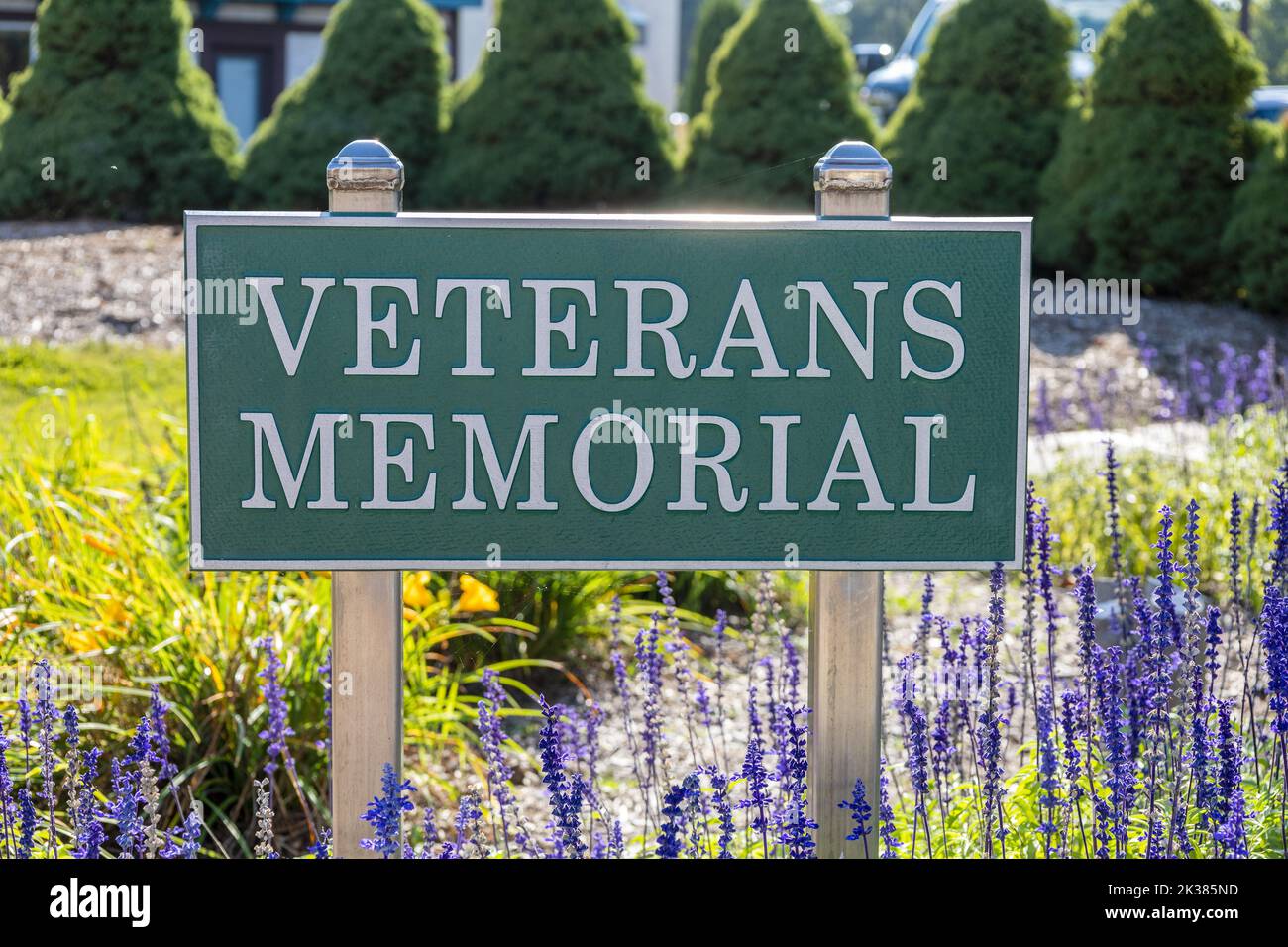 Veterans Memorial Frankenmuth en el Welcome Park Downtown Frankenmuth Michigan Foto de stock