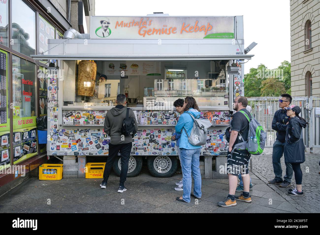 Mustafa's Gemüse Kebap, Mehringdamm, Kreuzberg, Berlín, Alemania Foto de stock