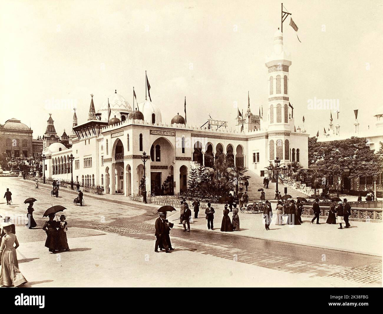 Francia París - Parque Trocadero, Argelia foto por Neurdein Frères principios de 1900th Foto de stock