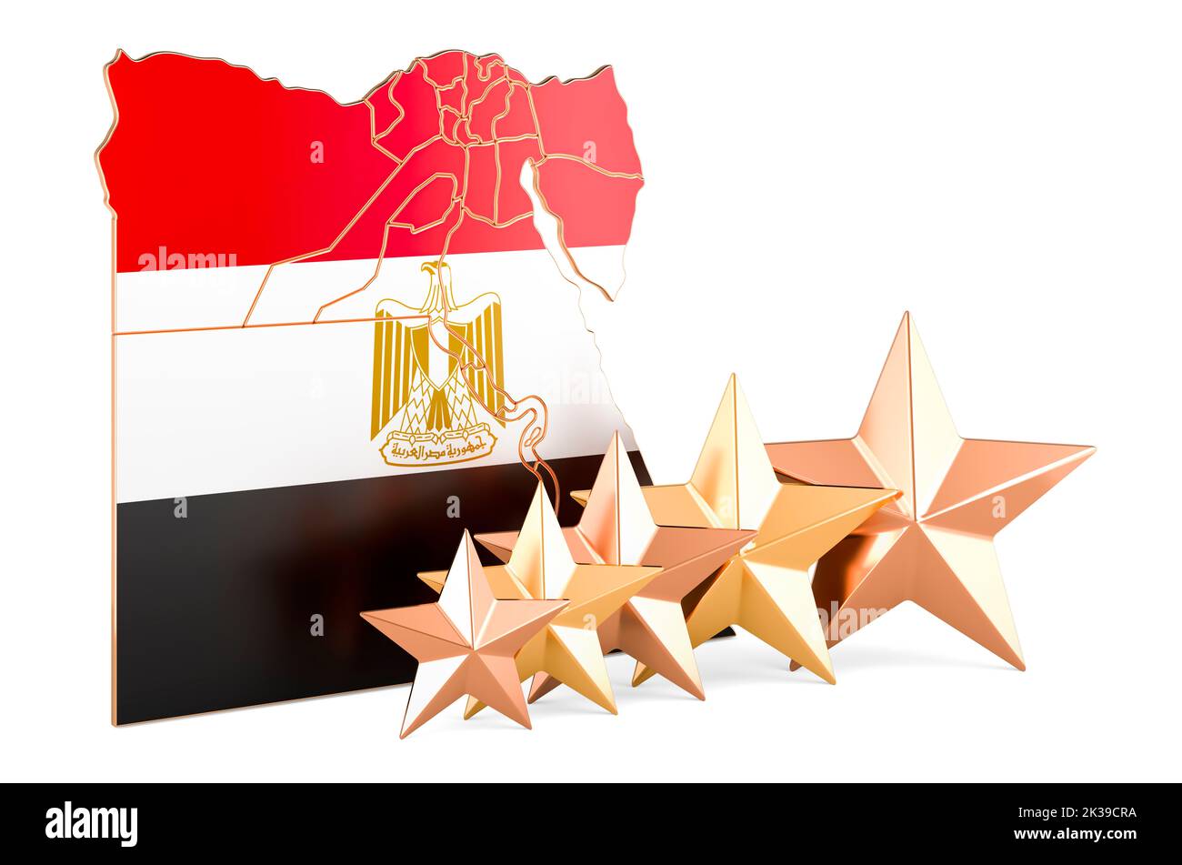 Mapa egipcio de cinco estrellas. Clasificación, calidad, servicio en