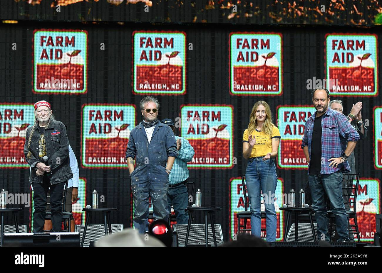 24 de septiembre de 2022, Raleigh, Carolina del Norte, EE.UU.: La junta directiva de Farm Aid 2022 en Coastal Credit Union Music Park en Raleigh, Carolina del Norte el 24 de septiembre de 2022. (Imagen de crédito: © Jeff Moore/ZUMA Press Wire) Foto de stock